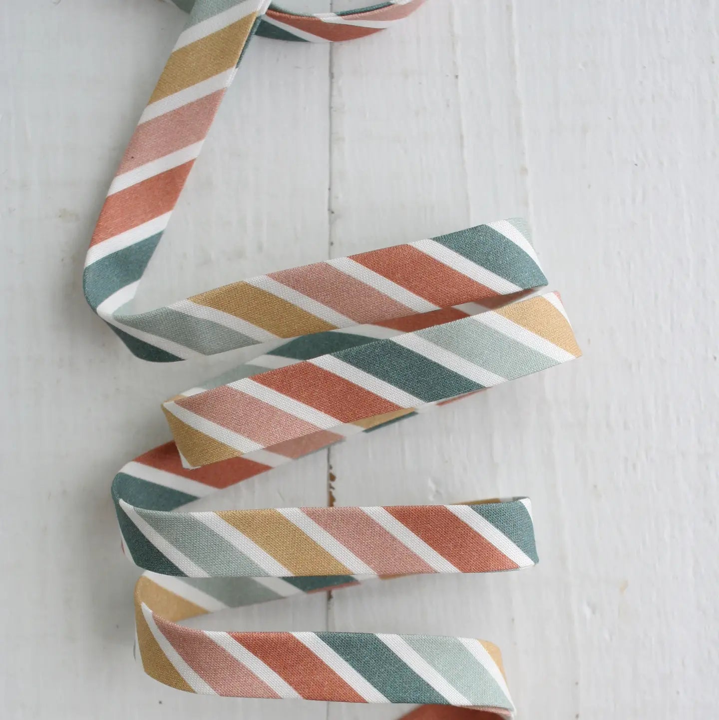 1/2" Double Fold Bias Binding // Boho Rainbow Stripe // Bessie Pearl