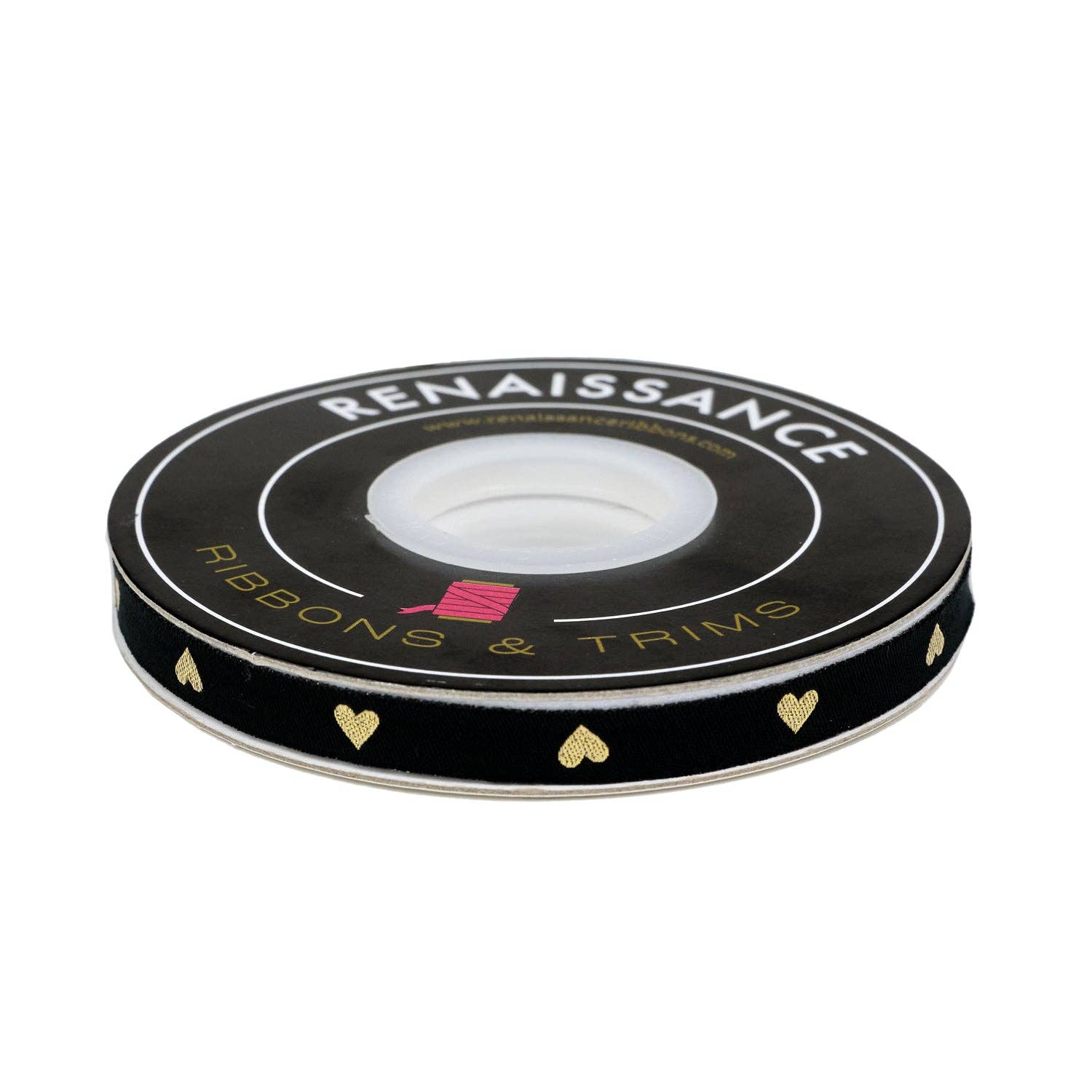 3/8" Hearts in Black/Gold // Melody Miller