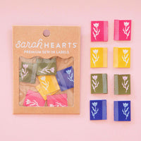 Tiny Floral Side Woven Labels Multipackn Sewing Labels by Sarah Hearts