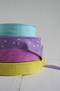 2.5" Bias Quilt Binding // Citron Lattice // Bessie Pearl