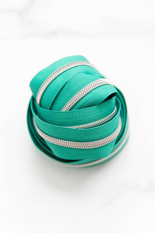 Zipper Tape #5 3yd // Seaglass // Knot and Thread