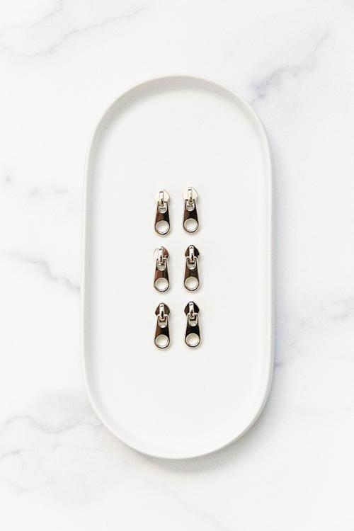 Nickel Zipper Pulls #5 - 6ct. // Knot and Thread