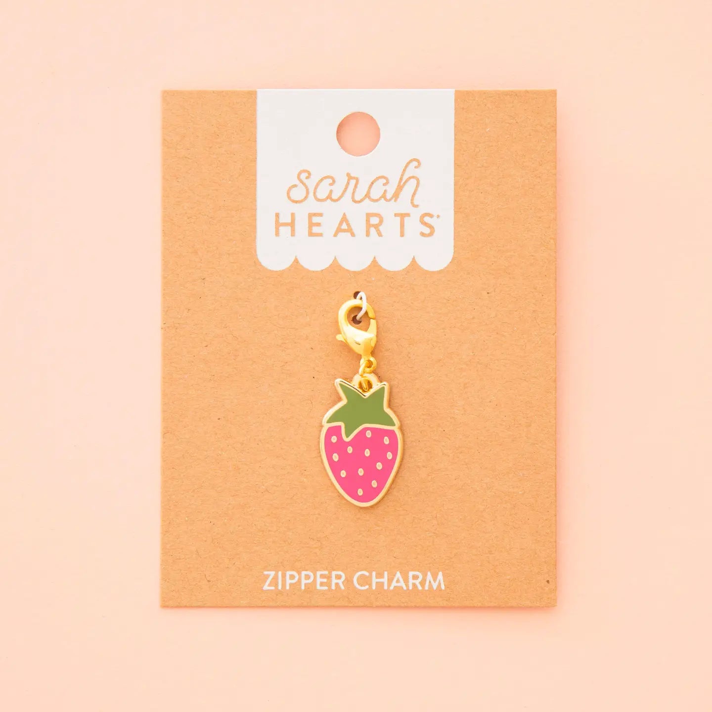 Strawberry Zipper Charm // Sarah Hearts