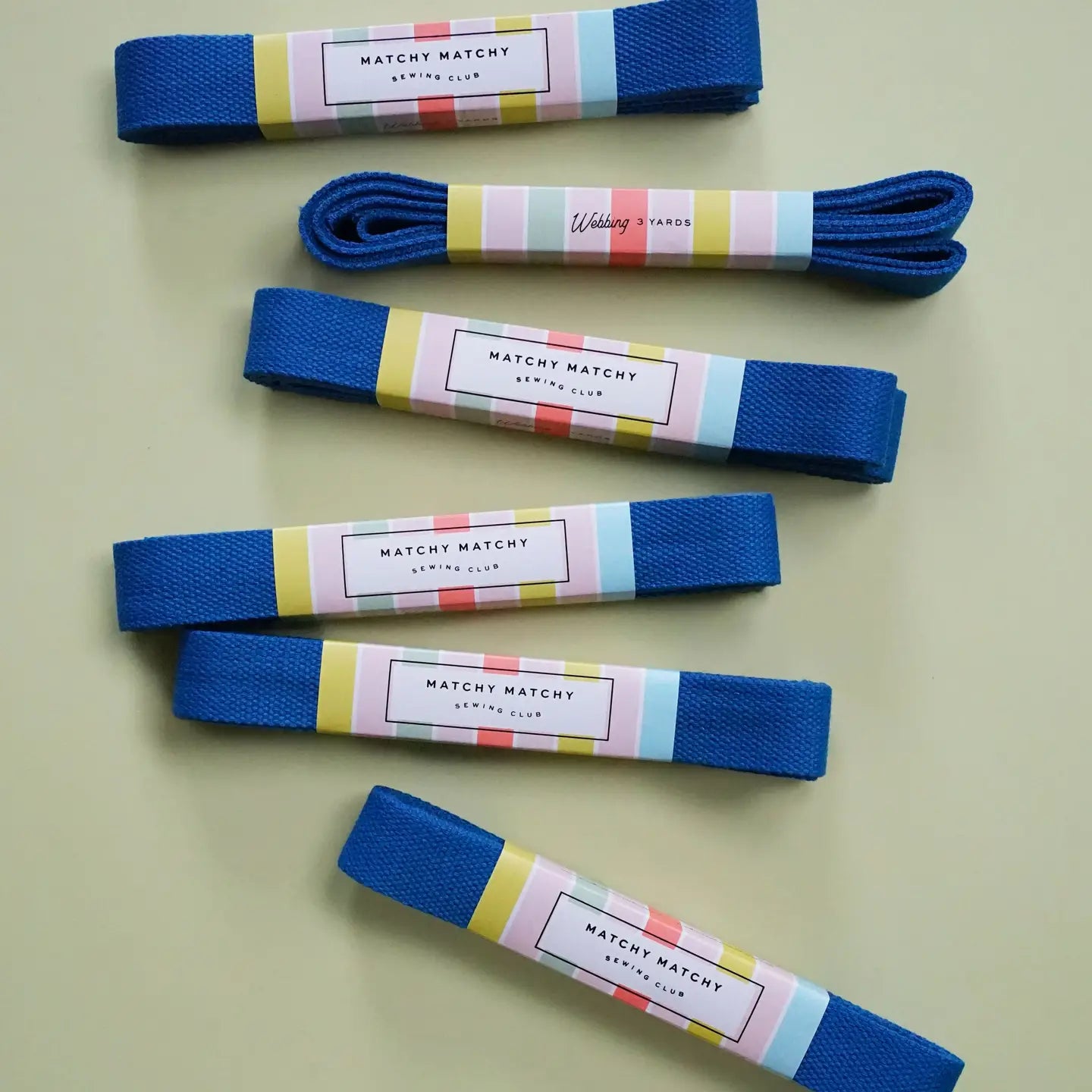 Cobalt 1.25" Webbing - 3 yards by Matchy Matchy Sewing Club