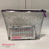 Clear Glitter Stars Vinyl 18" x 56"