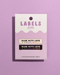 Made With Love & Swear Words Woven Labels // Kylie + the Machine