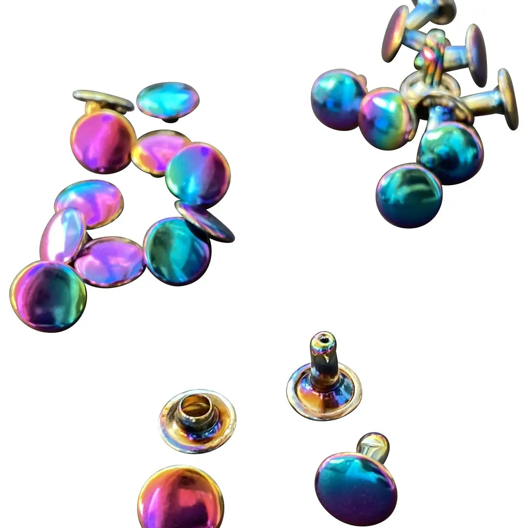 Iridescent Rainbow Rivets // Sassafras Lane