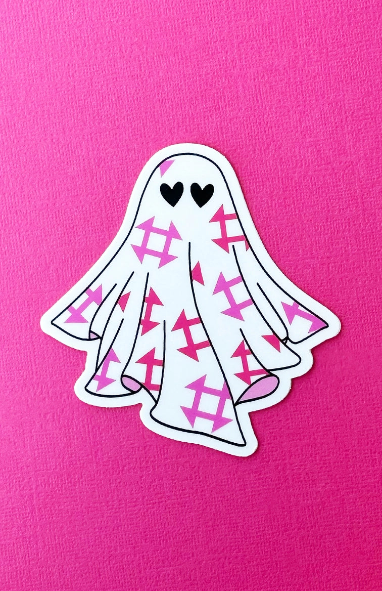 Pink Quilt Ghost Sticker // Sassafras Lane