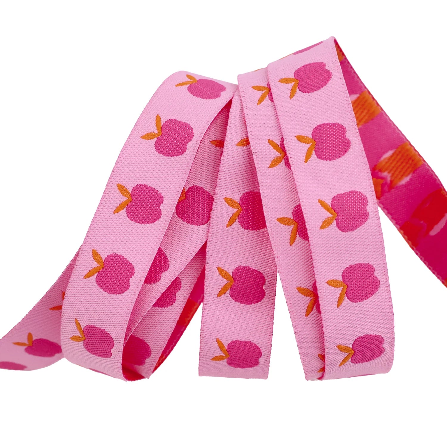 5/8" Catnap - Apples in Pink Ribbon // Alexia Abegg // Renaissance Ribbons