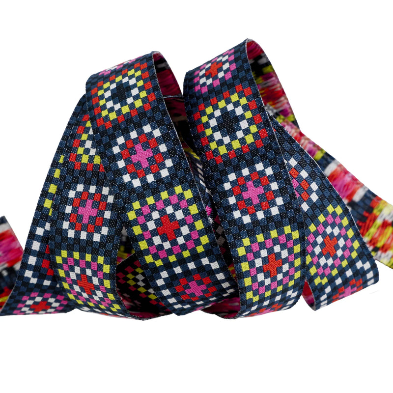 7/8" Catnap - Granny Square in Black Ribbon // Alexia Abegg // Renaissance Ribbons
