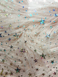 Clear Glitter Stars Vinyl 18" x 56"