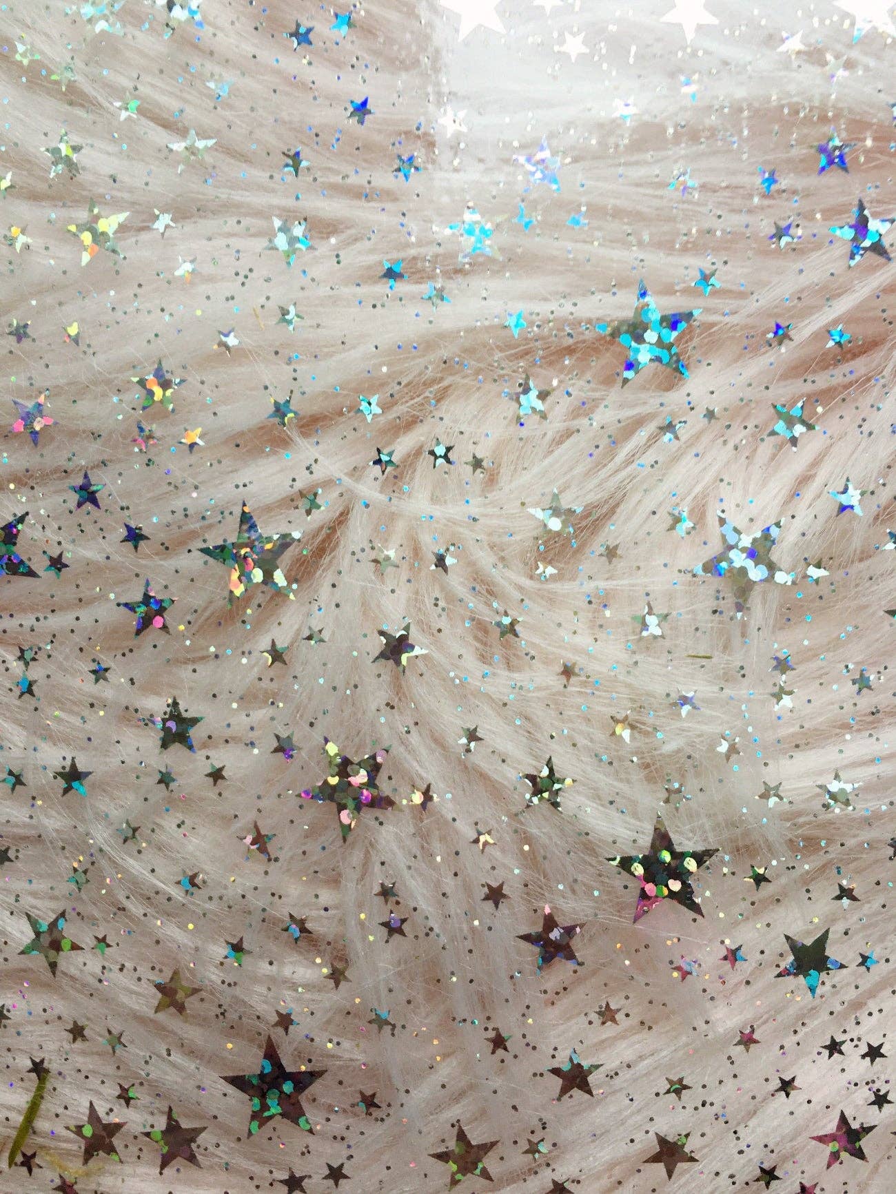 Clear Glitter Stars Vinyl 18" x 56"