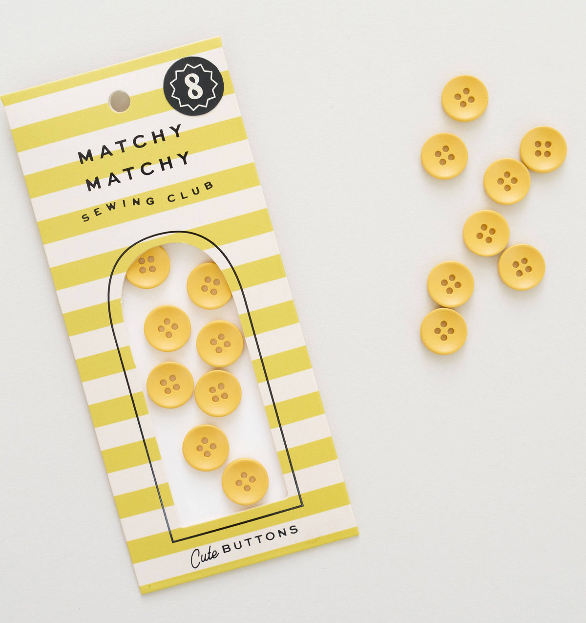 Mustard Mini Retro Buttons // Matchy Matchy Sewing Club