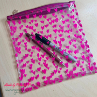 Hot Pink Jazzy Hearts TPU Vinyl Heart Style 12” x 52” Roll