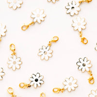 White Daisy Zipper Charm // Sarah Hearts