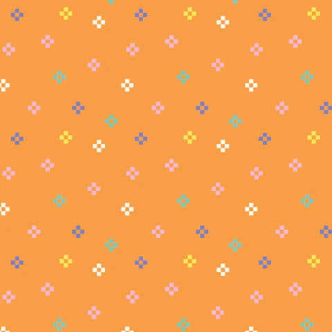 High in the Sky // Cosmic Confetti - Orange // Elizabeth Olwen