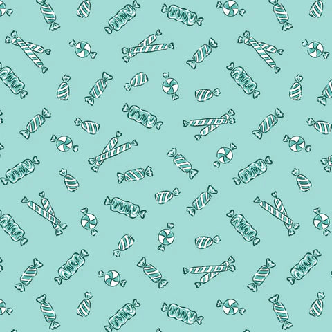 PRE-ORDER Jolly Tidings // Peppermint Candy - Turquoise // Whim & Joy