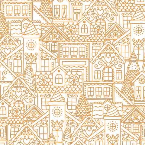 PRE-ORDER Jolly Tidings // Gingerbread Village - Gold // Whim & Joy