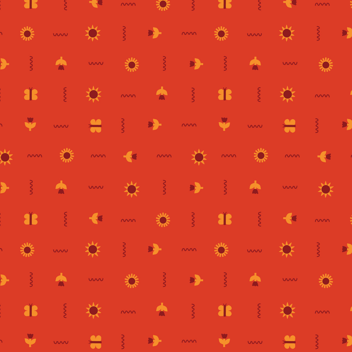 PRE-ORDER A Tulip Story // Little Sun Squiggle - Red // Leah Duncan