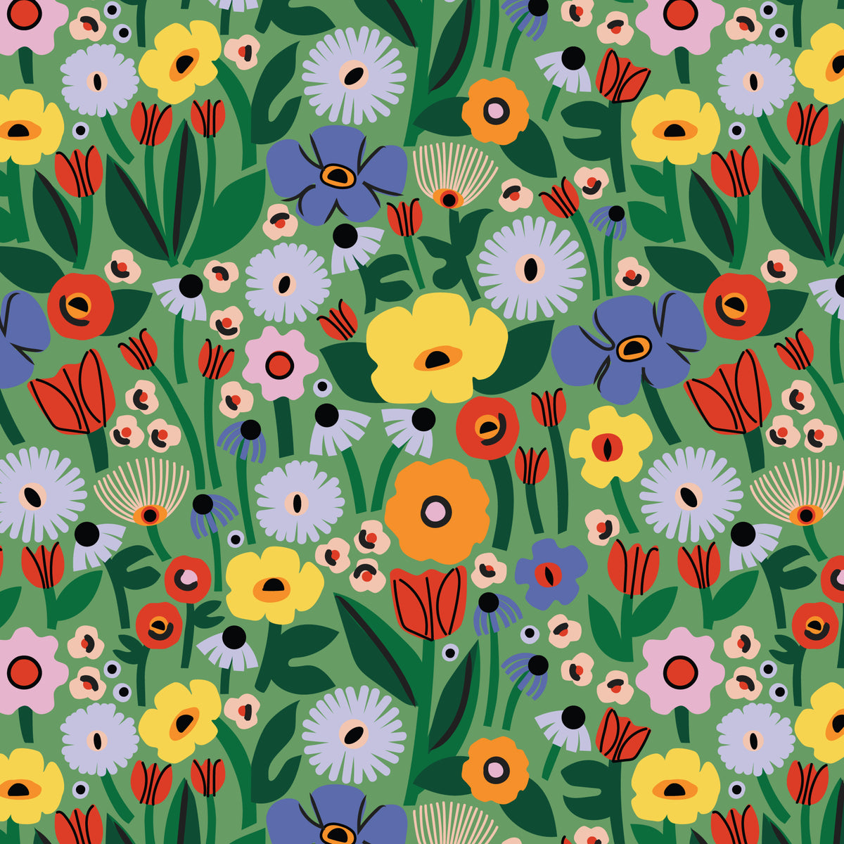 PRE-ORDER A Tulip Story // Jardin - Green // Leah Duncan