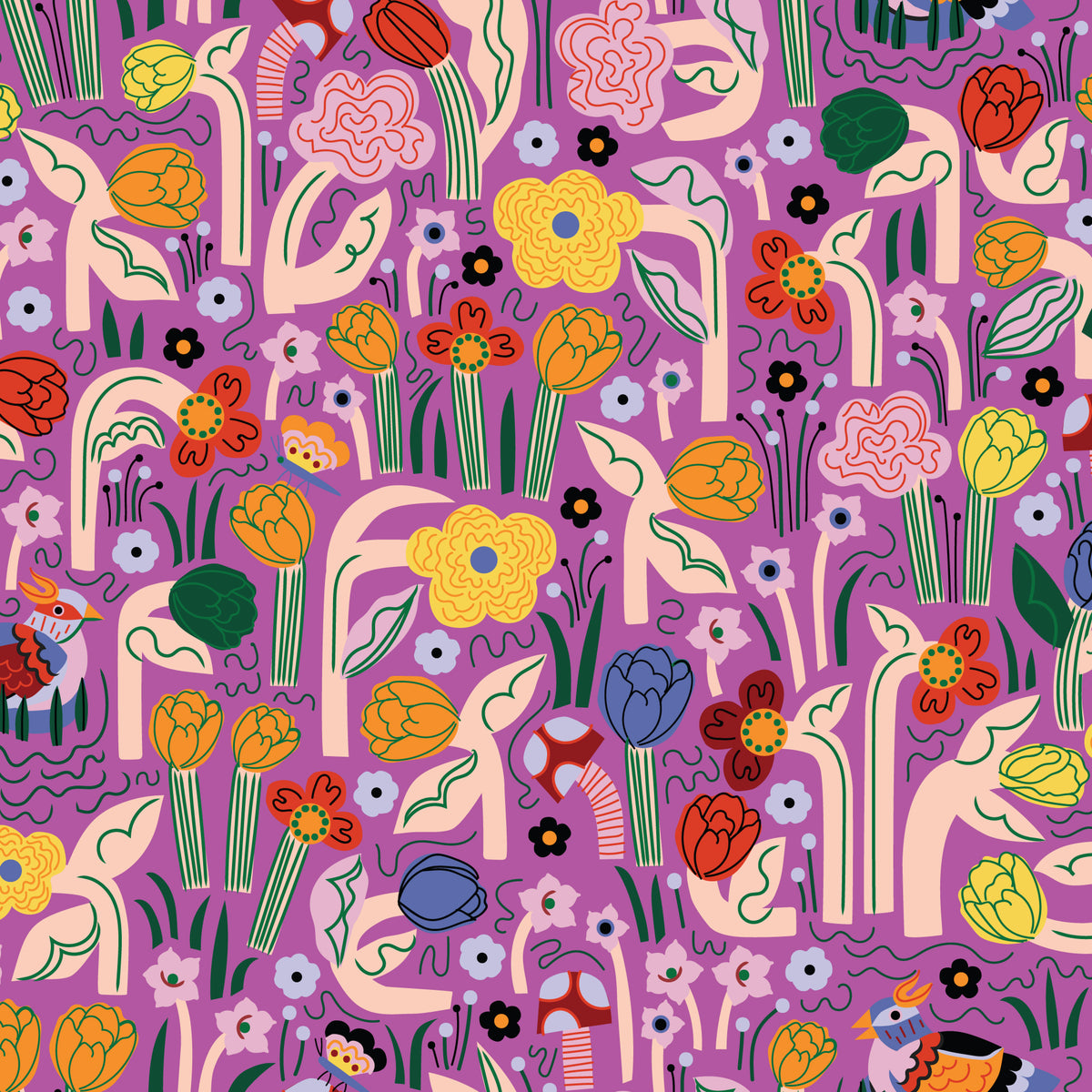 PRE-ORDER A Tulip Story // It's a Small World - Purple // Leah Duncan