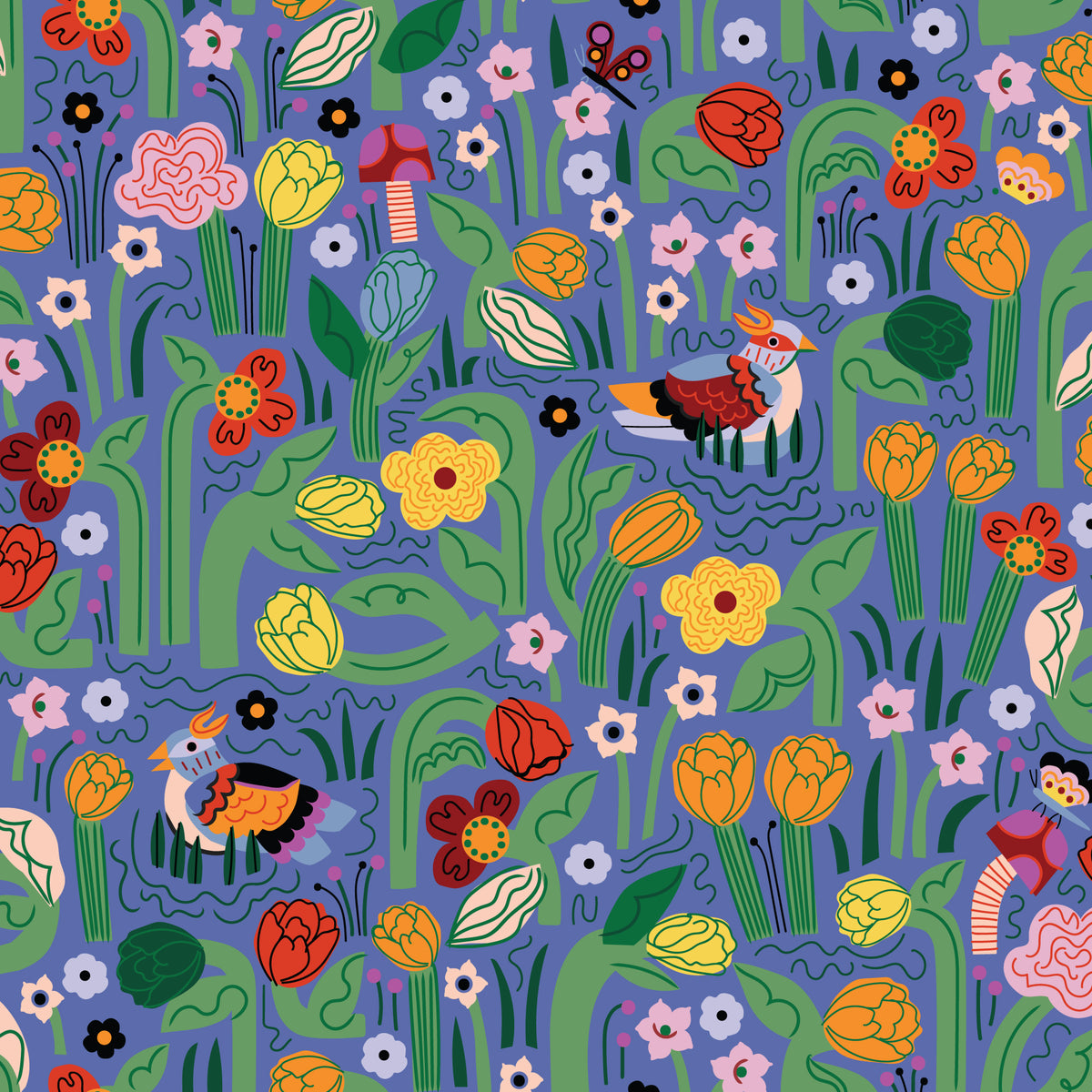 PRE-ORDER A Tulip Story // It's a Small World - Blue // Leah Duncan