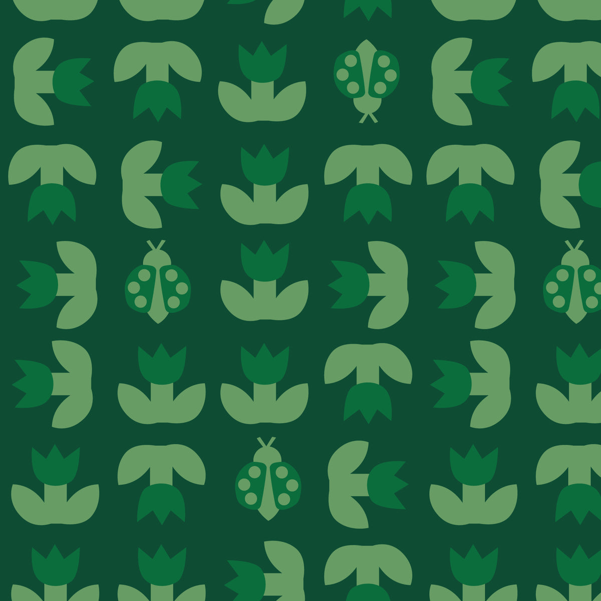 PRE-ORDER A Tulip Story // Ladybird and Tulip - Green // Leah Duncan