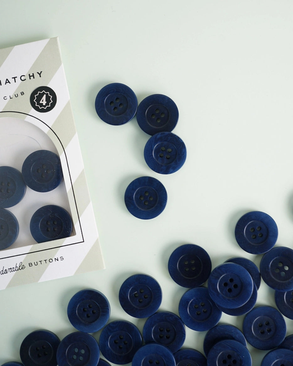 Midnight 1" Corozo Nut Buttons by Matchy Matchy Sewing Club