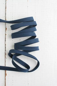 1/2" Double Fold Bias Binding // Navy Solid