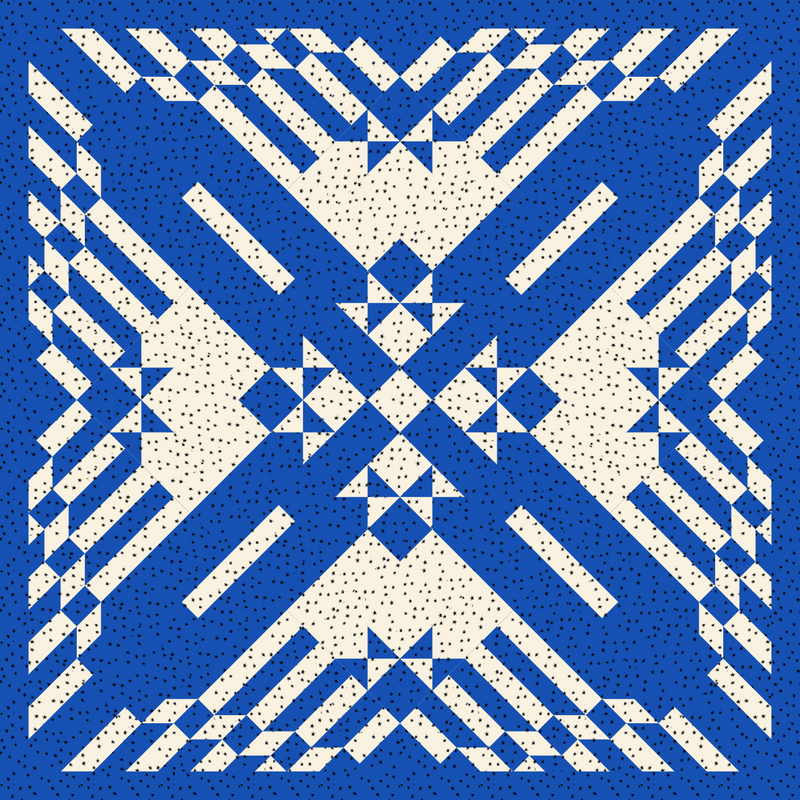 Nebulous Quilt Kit // 2 Tone Blue & White // Toad + Sew