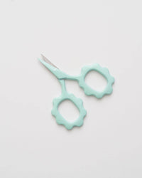 Mint Scallop Handle Embroidery Scissors