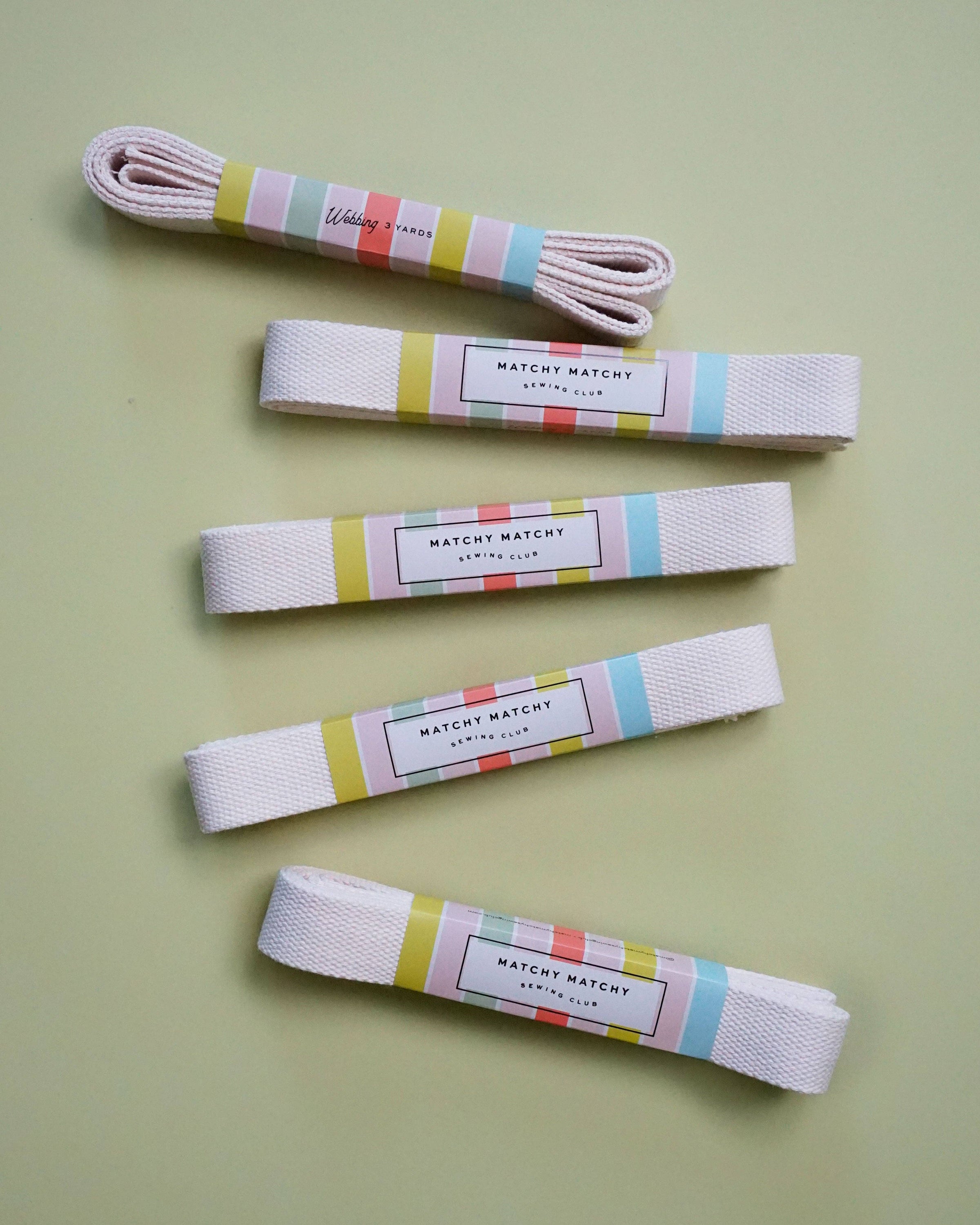 Natural 1.25" Webbing - 3 yards // Matchy Matchy Sewing Club