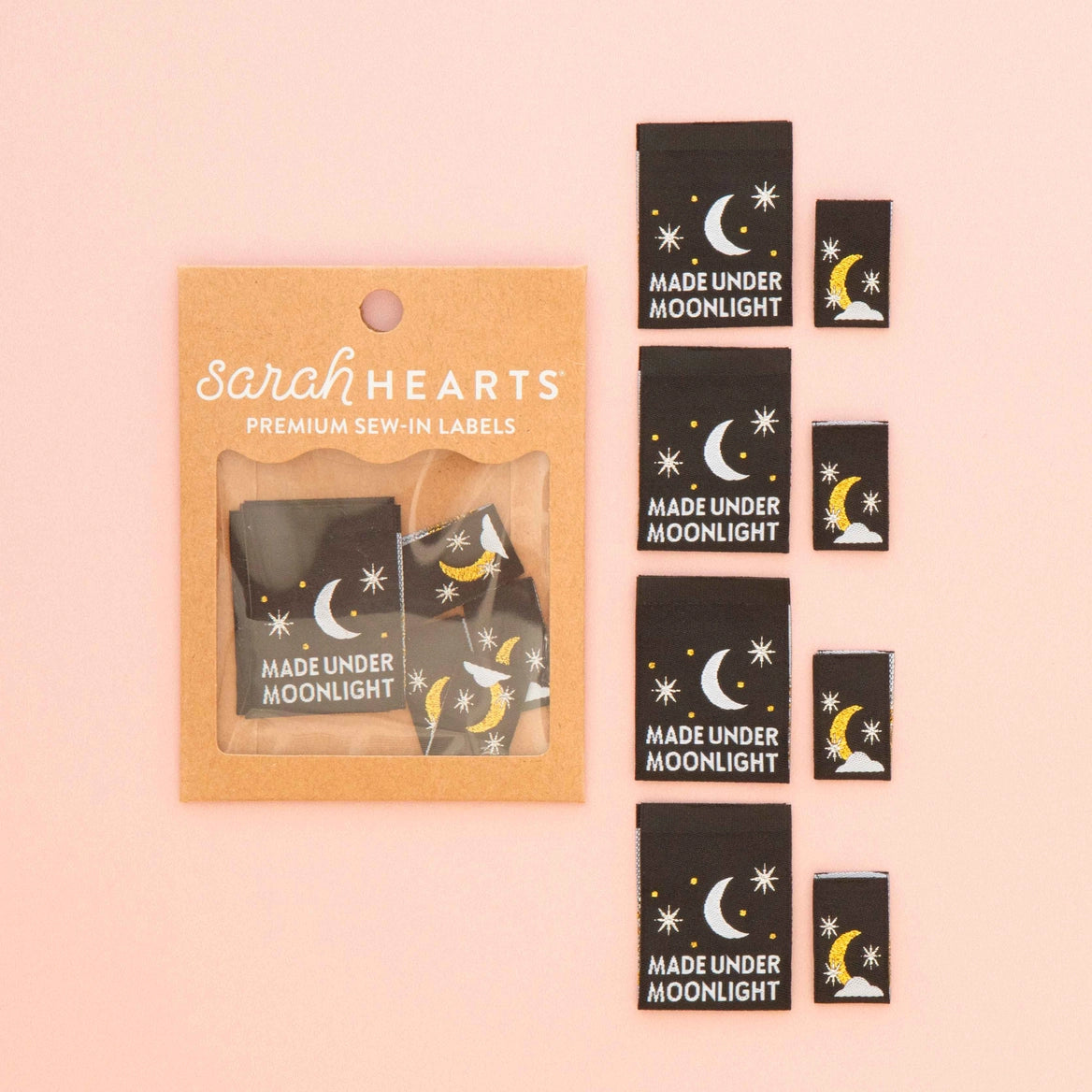 Made Under Moonlight Woven Labels by Sarah Hearts