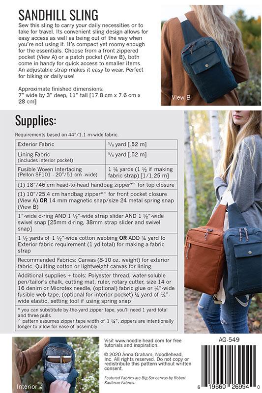 Sandhill Sling Pattern // Noodlehead