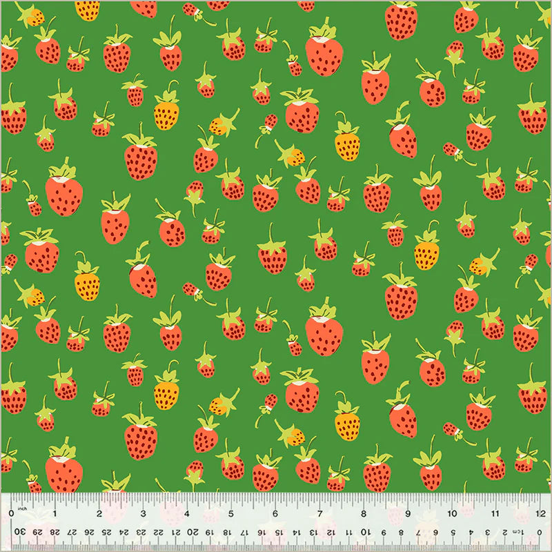 Studio Edit // Strawberries - Green // Heather Ross