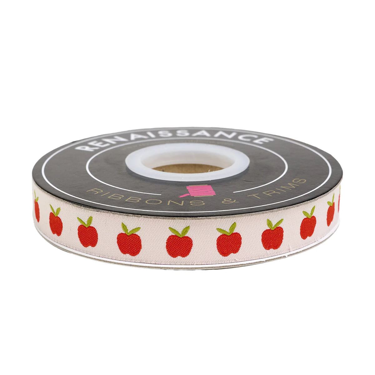5/8" Catnap - Apples in Natural Ribbon // Alexia Abegg // Renaissance Ribbons