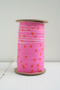 2.5" Bias Quilt Binding // Starry Vivid Pink // Bessie Pearl
