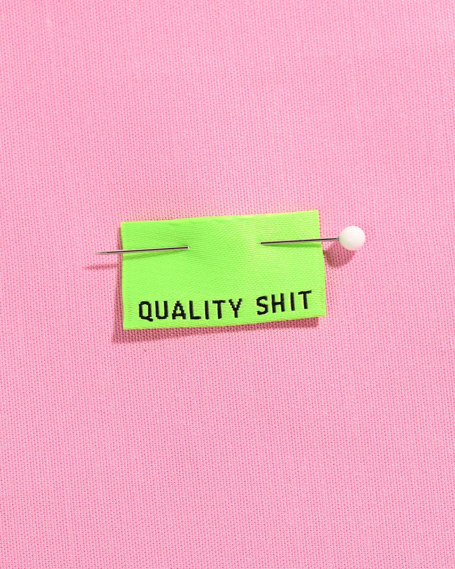 Quality Shit Woven Labels (Neon) // Kylie + the Machine