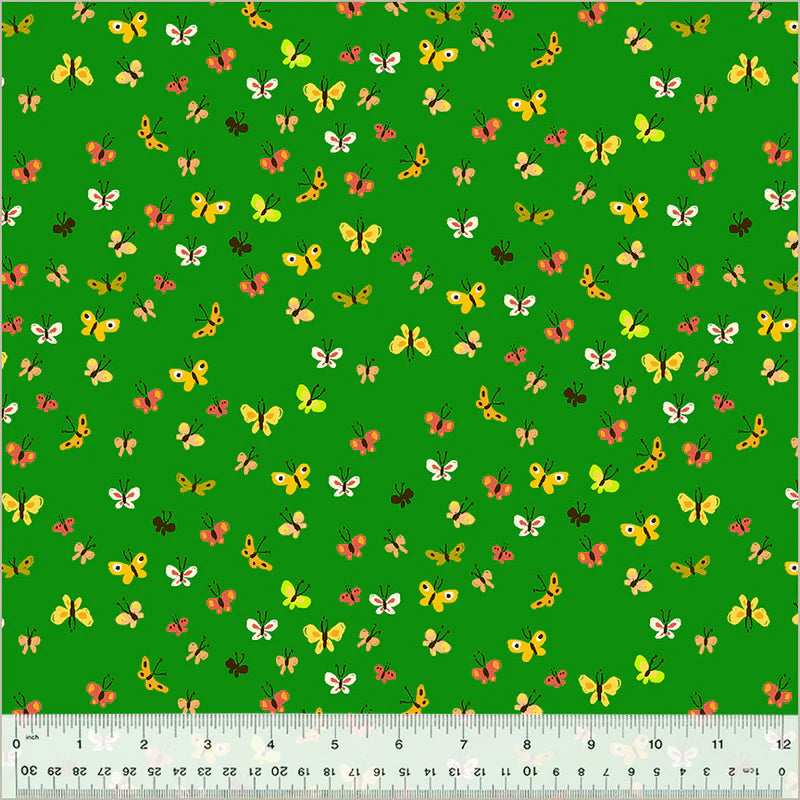 PRE-ORDER Studio Edit // Butterflies - Green // Heather Ross