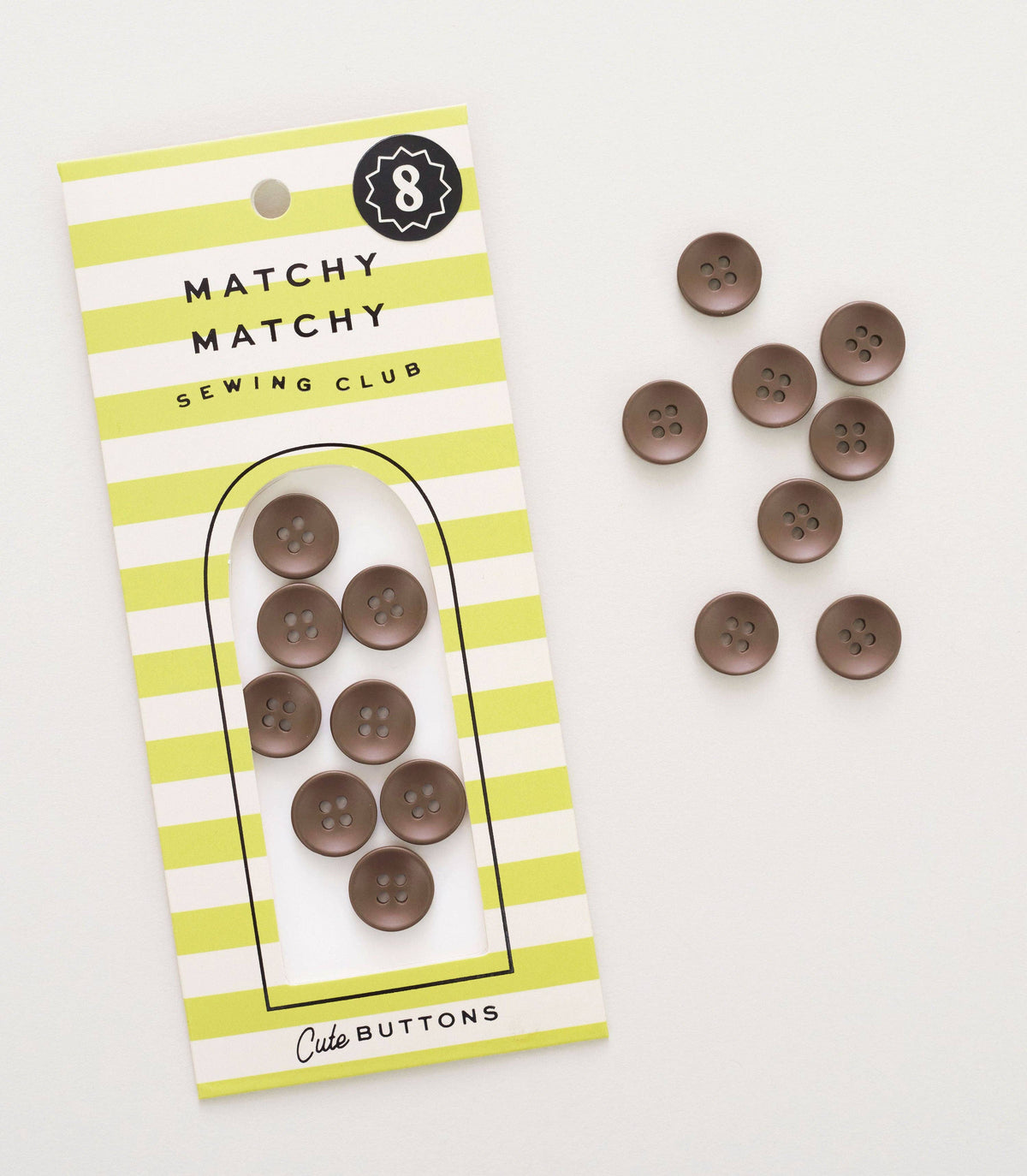 Cocoa Mini Retro Buttons // Matchy Matchy Sewing Club