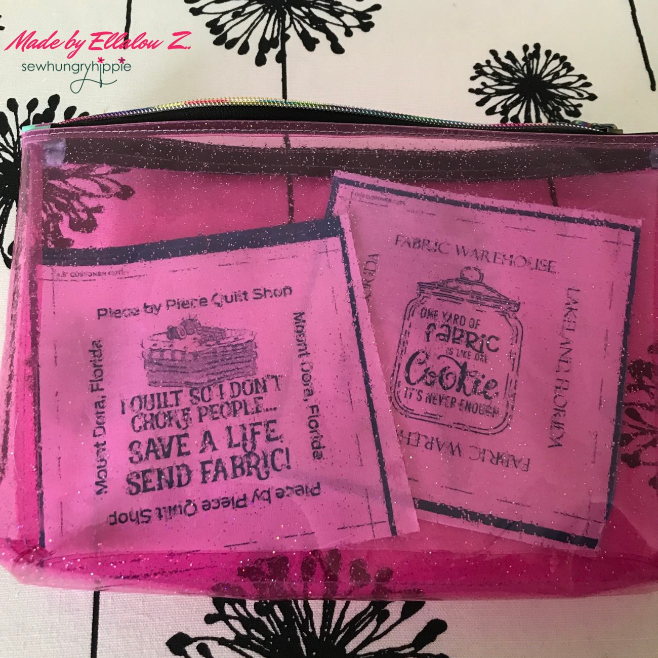 Hot Pink Clear Glitter vinyl