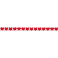 3/8" Tiny Hearts in Peach and Red // Lizzy House