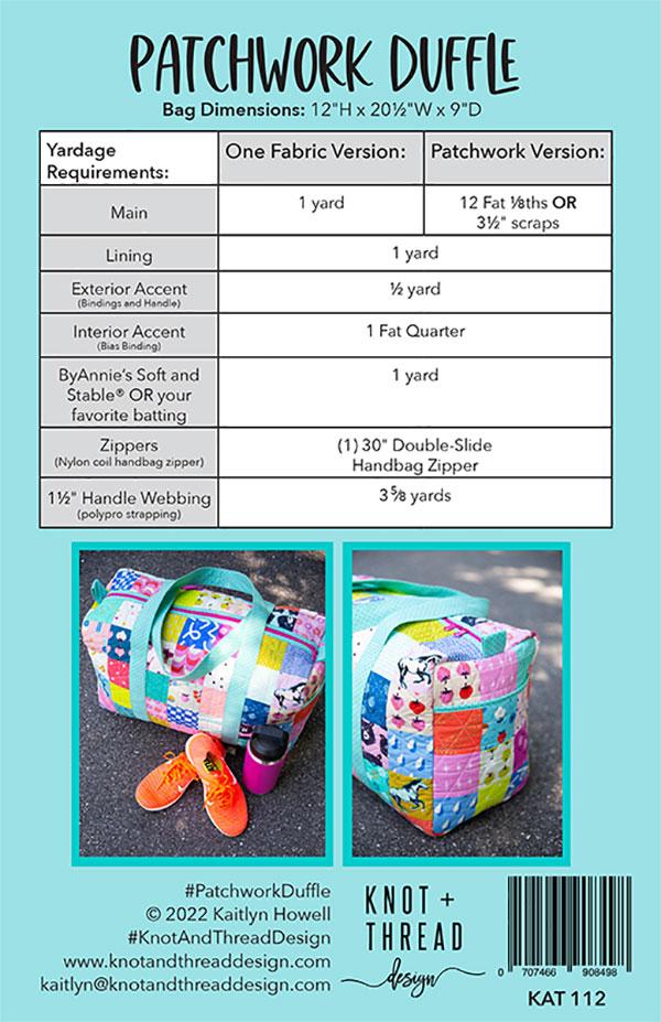 Patchwork Duffle Pattern // Knot & Thread