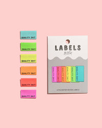 Quality Shit Woven Labels (Neon) // Kylie + the Machine