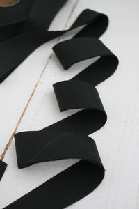 2.5" Bias Quilt Binding // Black Solid // Bessie Pearl