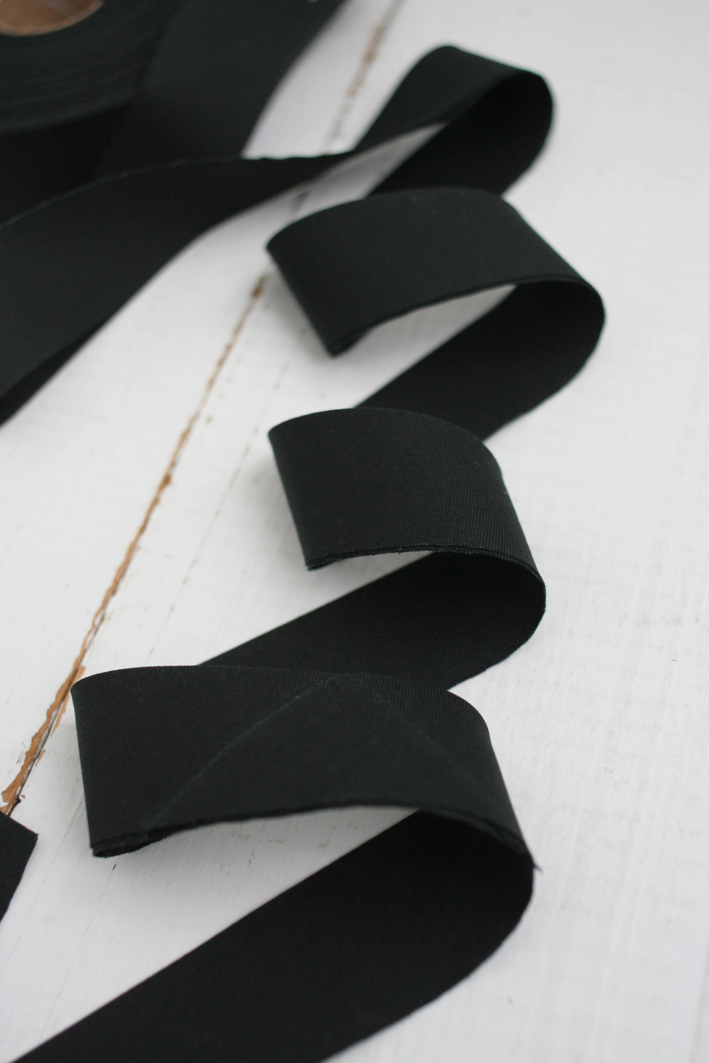 2.5" Bias Quilt Binding // Black Solid // Bessie Pearl