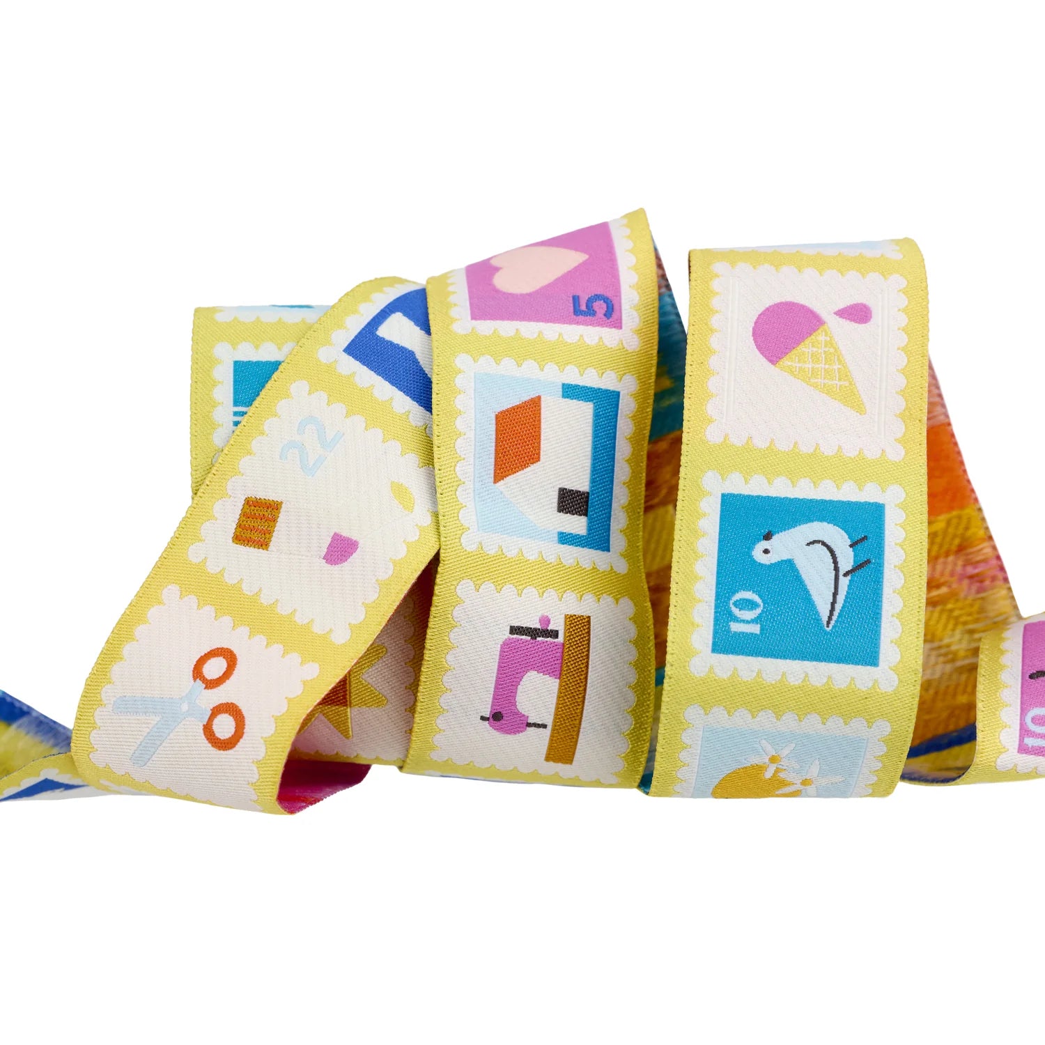 1 1/2" Salutations - Postage Ribbon // Rashida Coleman-Hale // Renaissance Ribbons