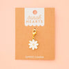 White Daisy Zipper Charm // Sarah Hearts