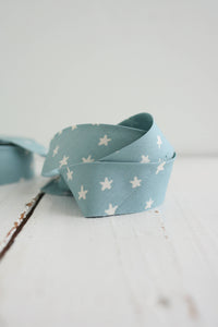 2.5" Bias Quilt Binding // Starry Soft Blue