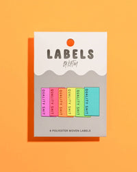 Quality Shit Woven Labels (Neon) // Kylie + the Machine